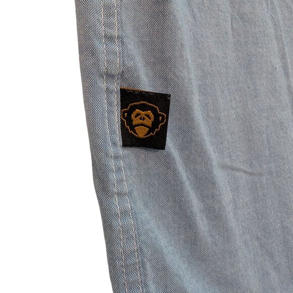 Howler Bros Shirt Mens Medium Blue Denim Chambray Western Pearl Snap Guacho - Picture 7 of 8